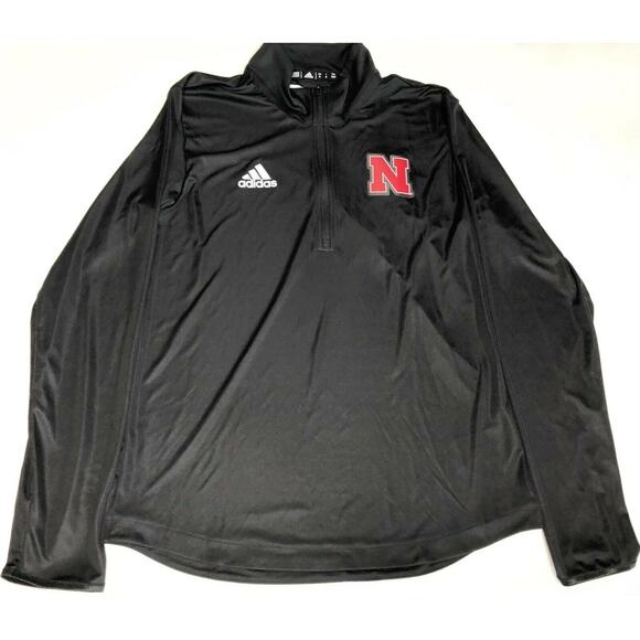 Adidas Mens University of Nebraska Cornhuskers 1/4 Zip Knit Pullover GE2454 Sz S - Picture 10 of 14